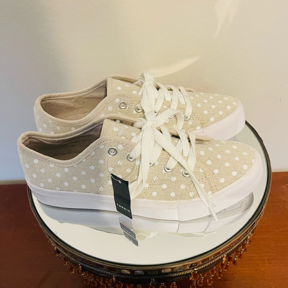 Torrid Polka Dot Canvas Sneakers NWT’S